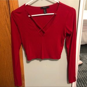 Forever 21 long sleeve crop top